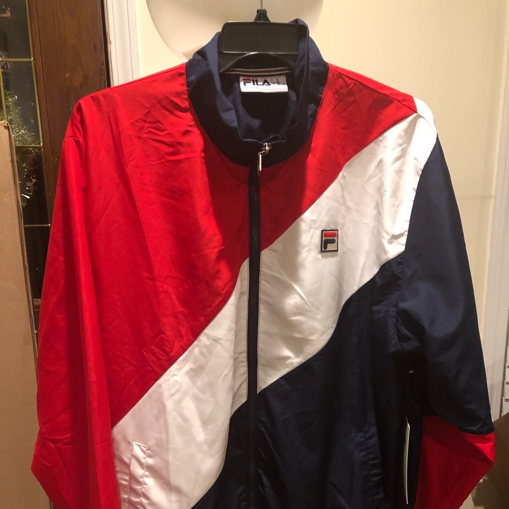 Fila Vintage Color Block Windbreaker Jacket XXL
